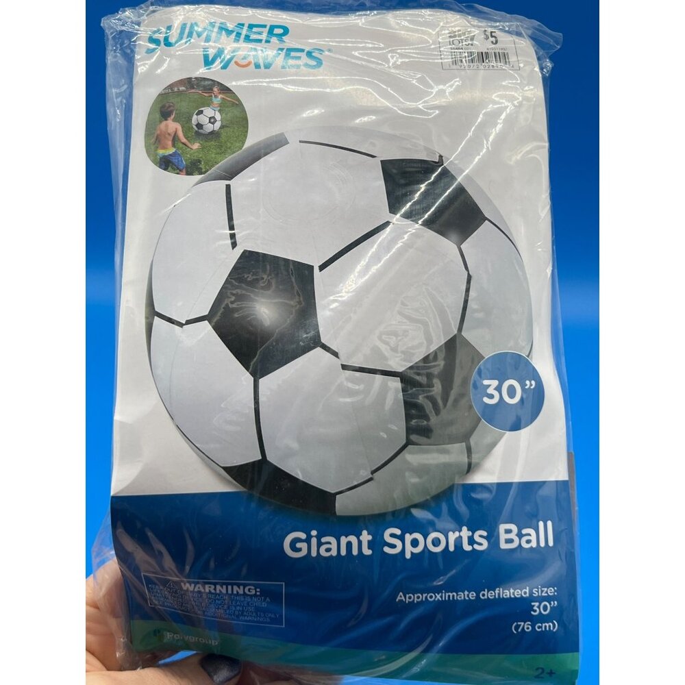 Summer Waves Giant 30" Sports Ball Inflatable Soccer Ball